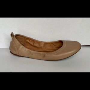 Lucky Brand 'Emmie' Nude Leather Ballet Flat 8.5M